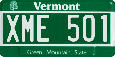 VT license plate XME501