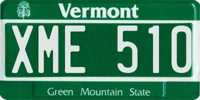 VT license plate XME510