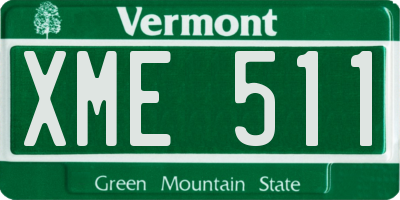 VT license plate XME511