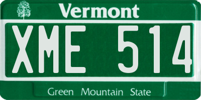 VT license plate XME514