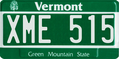VT license plate XME515