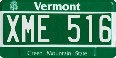 VT license plate XME516