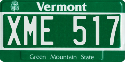 VT license plate XME517
