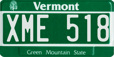 VT license plate XME518