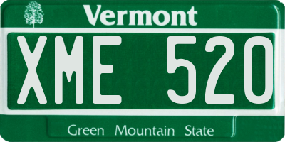 VT license plate XME520