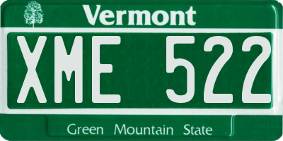 VT license plate XME522