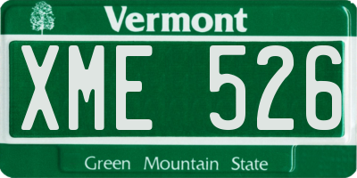 VT license plate XME526