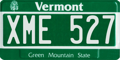 VT license plate XME527