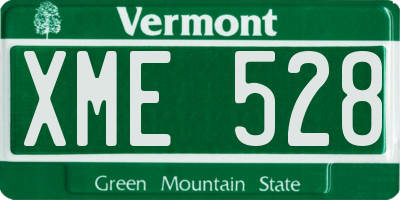 VT license plate XME528