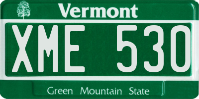 VT license plate XME530