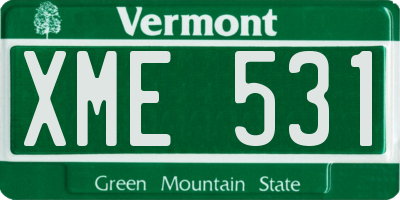 VT license plate XME531