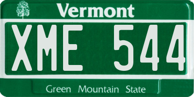VT license plate XME544