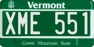 VT license plate XME551