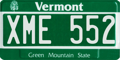 VT license plate XME552