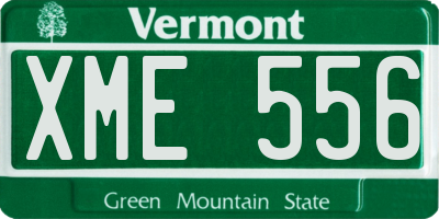 VT license plate XME556