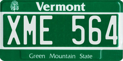 VT license plate XME564