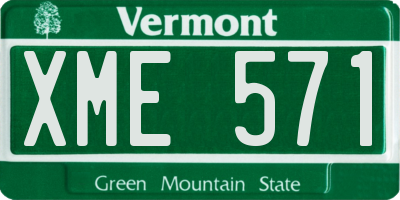 VT license plate XME571