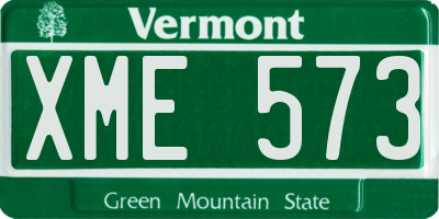 VT license plate XME573