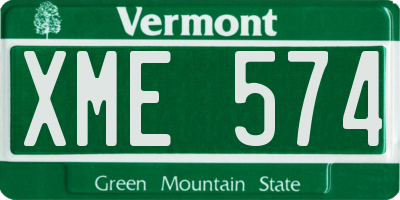 VT license plate XME574