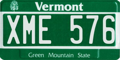VT license plate XME576