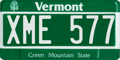 VT license plate XME577