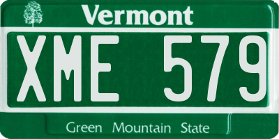 VT license plate XME579