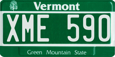 VT license plate XME590