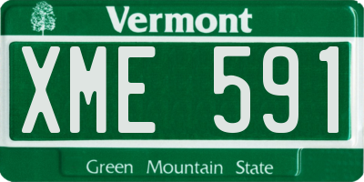 VT license plate XME591