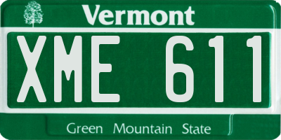 VT license plate XME611