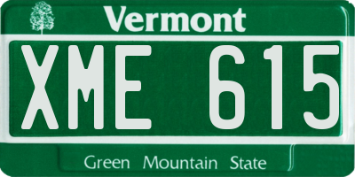 VT license plate XME615