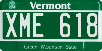 VT license plate XME618