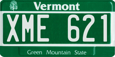 VT license plate XME621