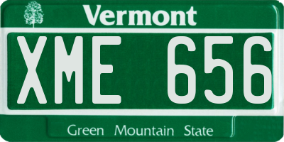 VT license plate XME656
