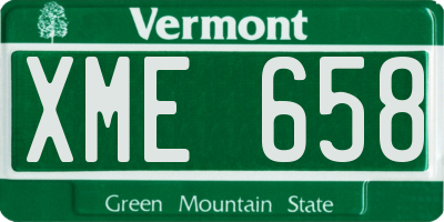 VT license plate XME658