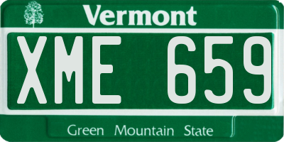 VT license plate XME659