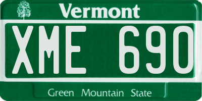 VT license plate XME690