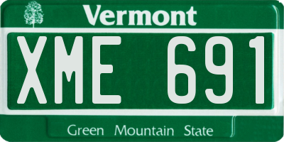 VT license plate XME691