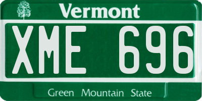 VT license plate XME696