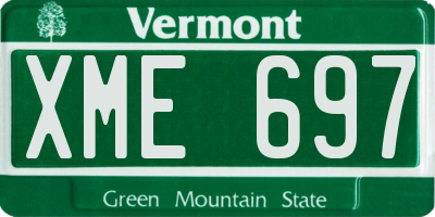 VT license plate XME697