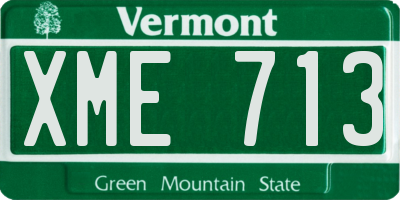 VT license plate XME713