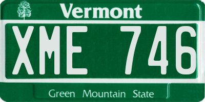 VT license plate XME746