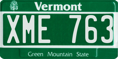 VT license plate XME763