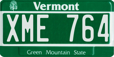 VT license plate XME764