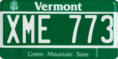 VT license plate XME773