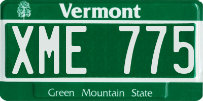 VT license plate XME775
