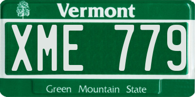 VT license plate XME779
