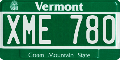 VT license plate XME780