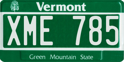 VT license plate XME785