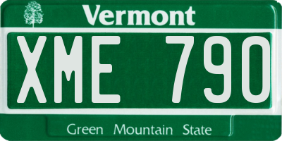 VT license plate XME790