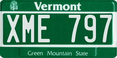VT license plate XME797